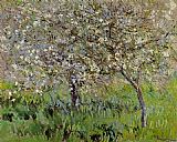 Bloom Canvas Paintings - Apple Trees in Bloom at Giverny